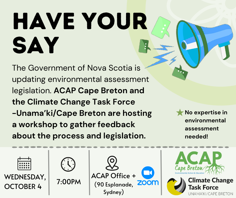 Workshop: How Should the Government Update Environmental Assessment Legislation